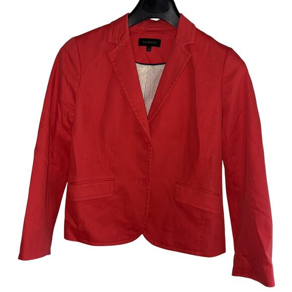 Talbots Pink Button Blazer Jacket - Size 10 - Picture 1 of 7